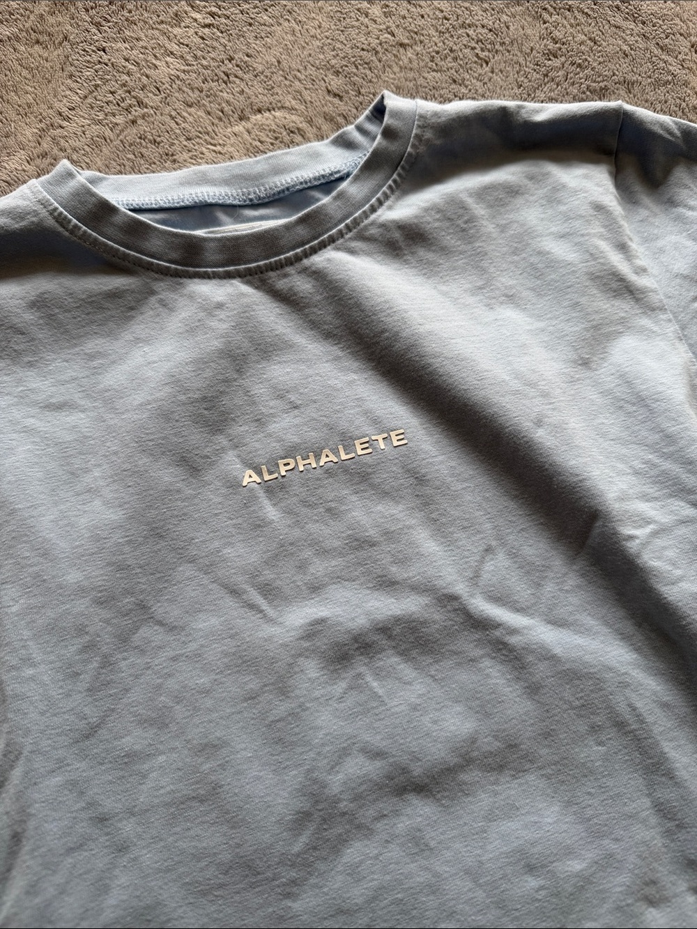 Alphalete Light Blue Cropped Tee